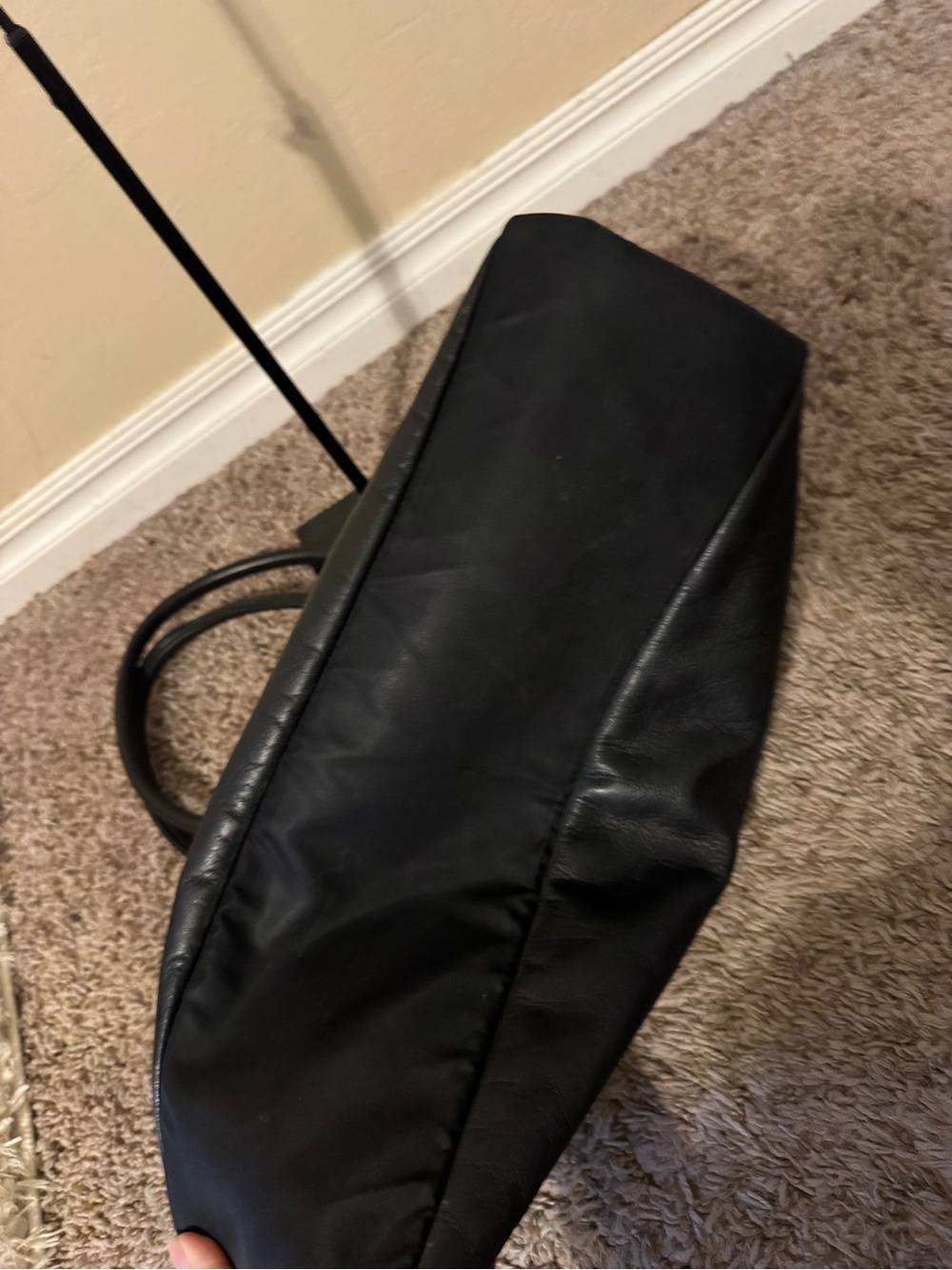 Prada Black Leather Shoulder tote Bag - Picture 7 of 9